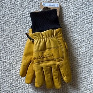 Men's Yellow Leather Gloves